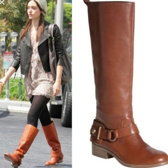 Coach VTG Natalie Brown leather harness tall Riding boots Women's 6B - Picture 2 of 15